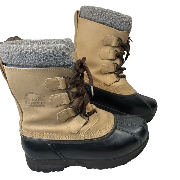 Sorel Leather Kananaskis insulated Snow Boots Lace Up Women’s 6 EU 37 Like New - Picture 5 of 12